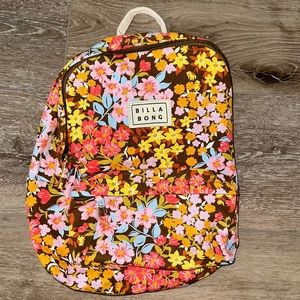 Billabong brand mini backpack, floral print